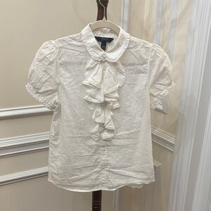 Polo by Ralph Lauren Cream Ruffled Blouse